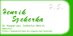 henrik szekerka business card